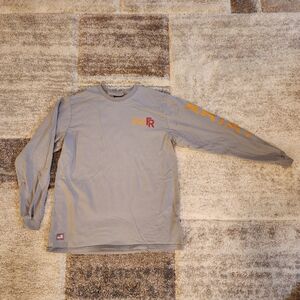 Ariat FR Fire Resistant Cat 2 Mens Medium Work Crew Shirt Long Sleeve Light Grey